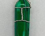 (set Of 5) Wire Wrapped Malachite (synthetic) Point - £24.70 GBP