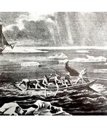 Boat Ocer Whales Tail Whaling 1926 Nautical Antique Print Whale Hunting ... - $474.98 MXN