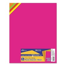Pack of 5 RoyalBrites Neon Variety Poster Board 11&quot; x 14&quot; - £10.44 GBP