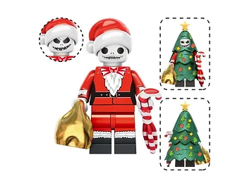 PWS Santa Jack Nightmare Before Christmas With X Mas Tree Minifigure Accessories - £7.08 GBP