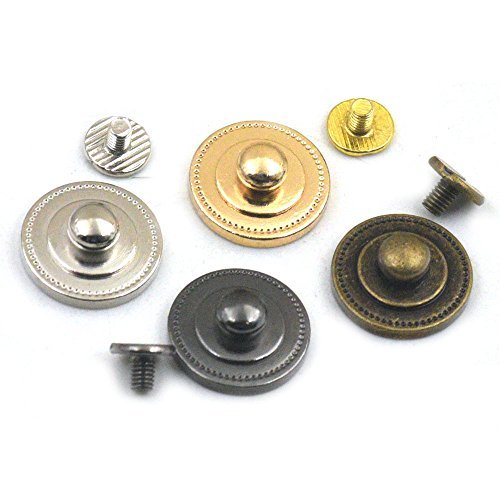 Bluemoona Bluemoona 10 Sets - 16mm 5/8" Round Head Chicago Studs Screw Nail Rive
