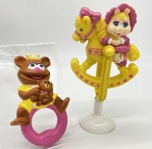 Vintage 1989 Remco Baby Miss Piggy Fozzie Muppet Babies Rattle Ring Suct... - £8.93 GBP