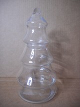Apothecary 2pc Canister Candy Jar 5 Tier Clear Glass Christmas Tree Shape 8 3/8&quot; - £14.78 GBP