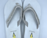 Volatile Women’s Sparkle Gem Wedge Sandals Size 9 Flip Flops White 1.5“ - $8.79