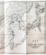 1903 Map Of China &amp; Japan Wood Engraving San Jose Scale Geographical DWSS14 - €34,32 EUR
