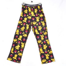 Pokemon Boy&#39;s Pajama Pants Size XL 14/16 Black Pickachu Pokeball - £9.03 GBP