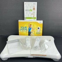 Nintendo Wii Balance Board with Wii Fit &amp;Your Shape CD 2 Remotes 1 Nunchuk - £48.77 GBP