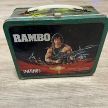 1985 RAMBO Thermos Metal Lunchbox Vtg Collectible Sylvester Stallone - $39.60