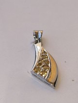 A beautiful pendant in golden topaz in 925 sterling silver - £53.50 GBP