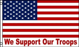 We Support Our Troops Flag (USA) 3x5ft Poly by FlagsImp - £10.17 GBP