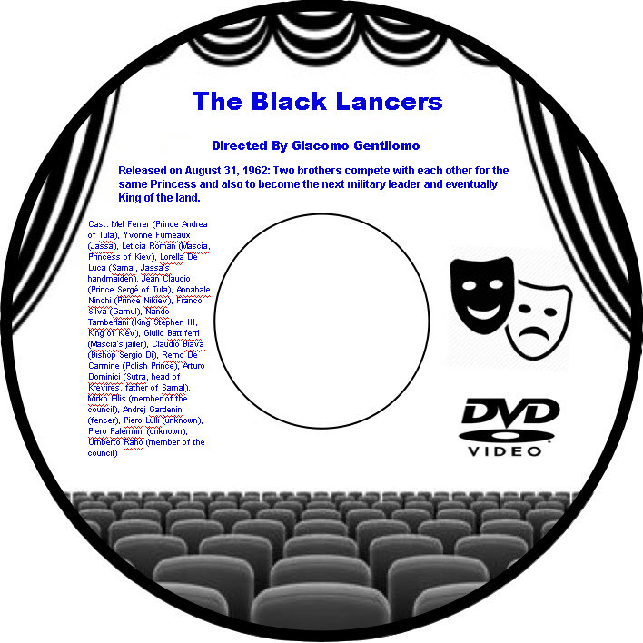 The Black Lancers 1962 DVD Film Action Giacomo Gentilomo Mel Ferrer Yvon