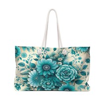 Personalised/Non-Personalised Weekender Bag, Floral, Weekender Bag, Beach Bag, B - £38.74 GBP