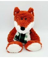 Rare Demdaco Nat &amp; Jules 9&quot; Plush Red Fox w/ Green Plaid Scarf Stuffed A... - £15.89 GBP