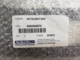 20-23 SUBARU OUTBACK LEFT REAR REVERSE LIGHT GASKET P/N 84940AN07A OEM N... - $185.64 MXN