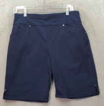 INC International Concepts Shorts Women Sz 6 Navy Rayon Slash Pockets Ankle Slit - £14.24 GBP