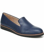 Life Stride Womens 9.5 M Navy Blue Faux Leather Slip On Flats NIB XN7 - $40.32 CAD