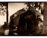 Lumberjacks Men in Front of Tent in Logging Camp UNP Postcard V6 - £5.41 GBP