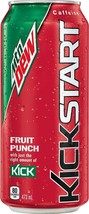 12 Cans of Mountain Dew Kickstart Fruit Punch Carbonated Soft Drink 473 mL Each - £40.09 GBP