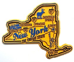 New York the Empire State Premium Map Fridge Magnet - £5.49 GBP