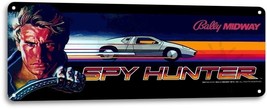Spy Hunter Classic Bally Midway Arcade Marquee Game Room Decor Metal Tin Sign - £7.87 GBP