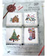 Candamar Christmas Place Mats Counted Cross Stitch Kit - 20 Placemats 18... - $1,299.55 MXN