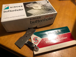 Vintage Singer Automatic Buttonholer Stitch Attachment SIMS 4596 CIB with Box - $12.86