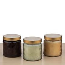 Bellevue Luxury Embossed Apothecary Candles 14oz 3-pack Essential Oils B... - $55.99