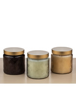 Bellevue Luxury Embossed Apothecary Candles 14oz 3-pack Essential Oils B... - £43.77 GBP