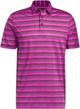 Adidas HR8011 Two Color Stripe Polo Shirt Lucid Fuchsia ( S ) - £54.41 GBP