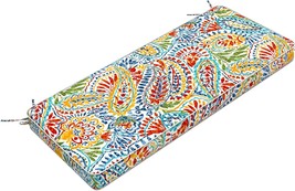 Lvtxiii Bench Cushion 48 Inch With Ties, Patio Furniture Window, Paisley Multi - $51.97