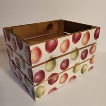 Wooden Medium Crate with Apples Ashland Happy Harvest 9x7x6 Fall Autumn Decor - £8.35 GBP