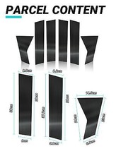 Civic Sedan 2016-2021 S/S Black Stainless Steel Glossy Black Pillar Post... - $108.40 CAD
