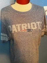 T-shirt Football Sports Men&#39;s L New England Patriots NFL Majestic Cotton Heather - £22.23 GBP