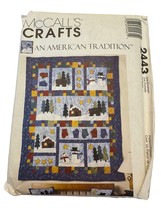 McCalls Crafts Sewing Pattern 2443 Christmas Quilt Snowman Cabin Snow Winter UC - £3.16 GBP
