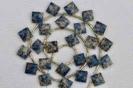 Natural 23 piece faceted fancy square K2 JASPER cushion briolette beads 15 x 15  - £54.92 GBP