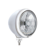 7&quot; Chrome Guide Crystal Headlight Truck Assembly Bucket w/ 6 Amber Auxil... - $151.80