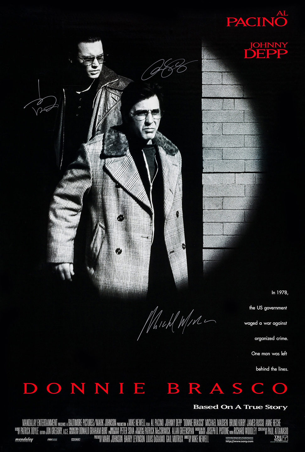 DONNIE BRASCO signed movie poster - £164.18 GBP