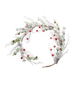 Snowy Flocked Twig Pine Garland with Sleigh Bells (Set of 2) - $181.76 CAD