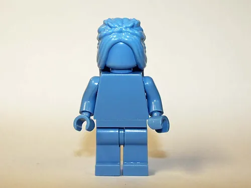 Light Blue blank plain with hair Minifigure