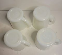 4 Fire-King Ware Milk Glass Coffee Mugs image 3