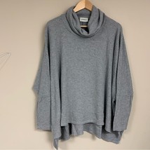 Cherish Gray Oversized Boho Comfy Sweater Women’s Large Cowl Neck Cozy Soft - £27.09 GBP