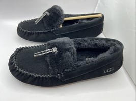 Ugg Australia Womens Dakota Shearling Braid Slipper Black Size 7 - $69.95