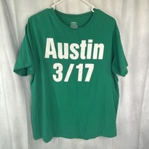 WWE Stone Cold Steve Austin 3/17 St. Patrick&#39;s Day Skull Men&#39;s XL 2 Side T-Shirt - £36.35 GBP