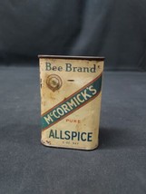 Old 1936 McCormick BEE BRAND Allspice Kitchen Spice Tin Advertising Can - £8.63 GBP