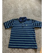 Masters Collection MENS Large Striped Polo Shirt Green Navy Golf Short S... - $41.10 CAD