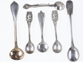 Antique Miniature/Salt spoon lot - £74.31 GBP