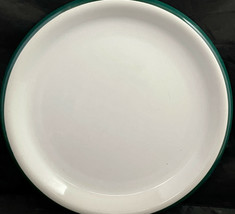 Crown Corning dinner Plate 10-3/4&quot; Green Trim Japan Made - £17.29 GBP