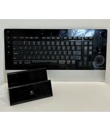 Logitech Wireless Keyboard Full-Sized  With Charging Dock Black 820-001527 - £22.72 GBP