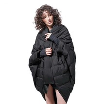 KJMYYX Women&#39;s Autumn Winter Jacket V-collar Women Parka 2023 New Loose Big Size - £93.01 GBP