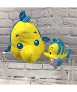 Disney The Little Mermaid Flounder Bath Toy Lot Plush Wash Mit Squirter ... - £9.46 GBP